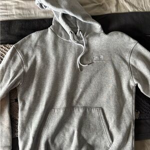 Under Armour Light Gray Pullover Hoodie with Drawstring